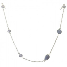 Collier Argent 925 et Calcédoine