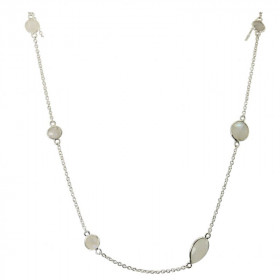 Collier Argent 925 Labradorite Collier composé d une chaine forcat 6 pierres facettées formes differentes Longueur ajustab...