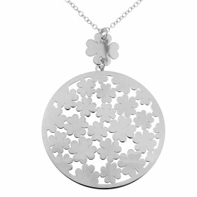 Collier Argent 925 Motif Trefles à 4 feuilles Dimensions du motif : 52x40mm Largeur maille : 1,6mm Longueur du collier aju...