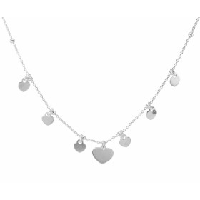 Collier argent breloques coeur