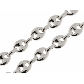Collier Argent 925 Maille grains café Longueur du collier : 50cm Largeur maille grains café : 7.1mm 