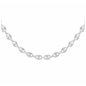  Collier Argent 925 maille grains café Largeur maille : 8mm Longueur du collier : 60cm 