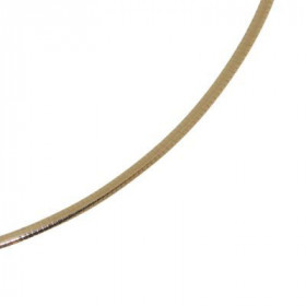  Collier om&eacute;ga reversible Or Blanc / Or Jaune Largeur maille : 2mm (&eacute;paisseur 0,80mm) Longueur collier : 42cm 