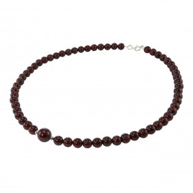Collier Grenat 6-10mm Argent Ce collier est composé boules 6mm Grenat, 2 perles facettées Argent 4mm diamètre d une perle ...