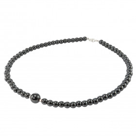 Collier Hématite 6-10mm et Argent