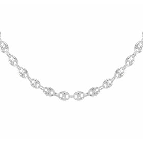 Collier en Argent 925 pour Homme. Maille grains de café. Largeur de la maille : 8mm. Longueur du collier : 50cm