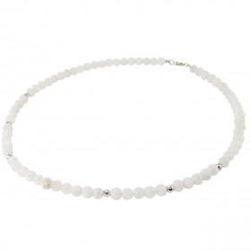  Collier Labradorite  6mm Argent Ce collier est composé boules 6mm Labradorite, 6 perles facettées Argent 4mm diamètre d u...