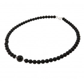 Collier Onyx 6-10mm et Argent