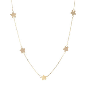 Collier Or Jaune 375 Etoiles