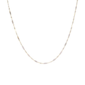 Collier or jaune 375 composé d une maille fantaisie torsadée 1,3mm large Système d attache : anneau ressort Longueur : 40cm