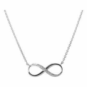 Pendentif signe infini Or Blanc 750 Diamant Dimensions du motif : 18x7mm Chaine maille forcat ronde incluse Largeur maill...