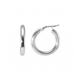 Créoles Argent 925 Rhodié Section Ronde 3mm x 20mm Section ronde 3mm diamètre Système d attache : charnière Diamètre extér...