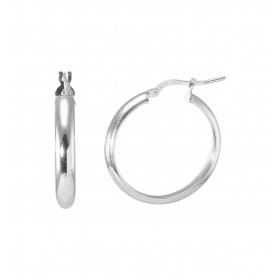Créoles Demi Jonc Argent 925 Rhodié 4mm x 25mm Section demi jonc 4x2mm Système d attache : charnière Diamètre extérieur : ...
