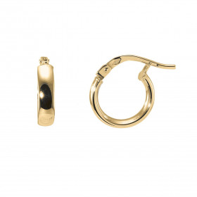 Créoles Section Ovale 12mm Or Jaune 375 Diamètre exterieur : 12mm Section ovale 3x1.5mm Système d attache : charnière