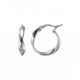 Créoles Torsadées Argent 925 Rhodié 3mm x 20mm Fil ovale torsadé 3mm large Système d attache : charnière Diamètre extérieu...