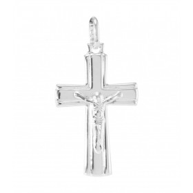 Croix et Christ en Argent 925. Dimensions du pendentif (bélière incluse) : 36x19mm. Dimensions de la croix : 28x19mm. Chri...
