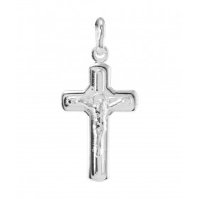 Croix et Christ en Argent 925. Dimensions du pendentif (bélière incluse) : 29x14mm. Dimensions de la croix : 21x14mm. Chri...