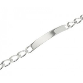 Bracelet identit&eacute; en Argent 925. Maille cheval. Largeur de la maille : 6,5mm. Longueur du bracelet : 20cm. Epaisseu...