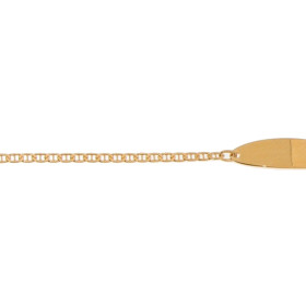  Gourmette bébé maille marine Or Jaune 375 Etoile ajourée sur plaque à graver Largeur maille : 1,6mm Longueur : 14cm, Anne...