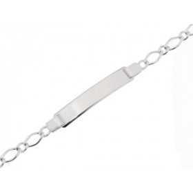 Gourmette Argent maille alternée Bracelet identité à personnaliser Argent 925 Maille alternée 4,8mm large Longueur du brac...