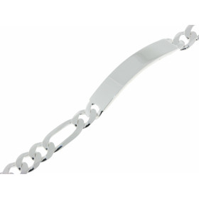 Gourmette Homme Argent Maille Figaro 7.3mm - 21cm