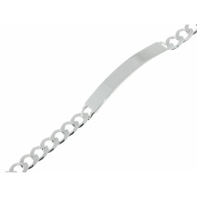  Bracelet identité à graver Argent 925 Maille gourmette lapidée sur 6 faces Largeur maille : 5.8mm Longueur du bracelet : ...