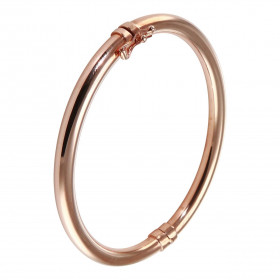 Jonc or rose 375 Section ronde (creuse) : 5mm large Dimensions intérieures : 51x59mm Système d attache : fermeture par res...