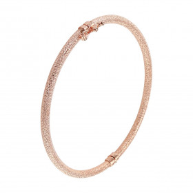 Jonc or rose 375 martelé Section ronde (creuse) : 3mm large Dimensions intérieures : 51x60mm Système d attache : fermeture...