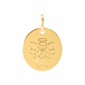 Médaille Moderne Ovale Ange Or Jaune 375 Finition brillante sur les deux faces Dimensions médaille (bélière incluse) : 18x...
