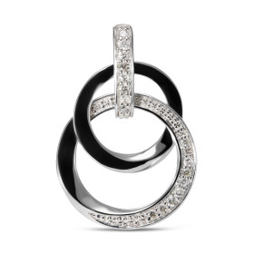 Pendentif en Or Blanc 750 et diamants. Ce pendentif est serti de 17 diamants totalisant 0,154 carat. Les dimensions du pen...