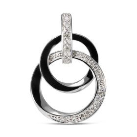 Pendentif Or Blanc 750 diamants Ce pendentif est serti 17 diamants totalisant 0,154 carat Les dimensions du pendentif sont...