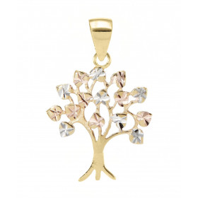 Pendentif 3 ors 375 arbre de vie