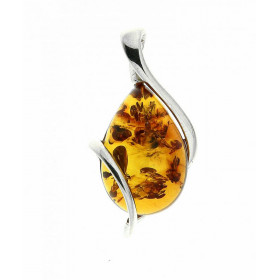 Pendentif Ambre poire 15x10mm Argent 925 Pendentif Argent 925 Ambre couleur cognac Ambre forme poire 15x10mm Dimensions du...