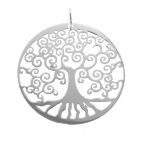 Pendentif Arbre de Vie en Argent 925/1000. Diamètre: 40mm. L&#39;arbre de vie représente la force de la vie et ses origine...