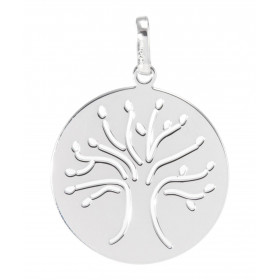 Pendentif Arbre de vie en Or Blanc 750