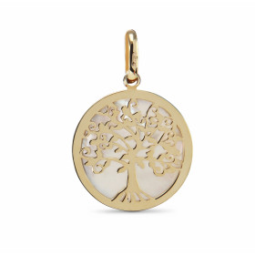 Pendentif Arbre vie Or Jaune 375 Nacre Dimensions du pendentif (bélière incluse) : 25x17mm