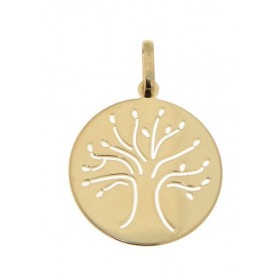  Pendentif Arbre vie Or Jaune 750. L arbre vie est gravé au travers médaille (de part part) Dimensions du pendentif bélièr...