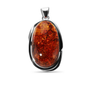 Pendentif Argent 925 Ambre Cabochon 34x20mm Dimensions l ambre : 34x20 mm Dimensions du pendentif (bélière incluse) : 50x2...