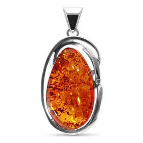 Pendentif Argent 925 Ambre Poire 35x20mm Dimensions l ambre : 35x20mm Dimensions du pendentif (bélière incluse) : 55x26mm ...
