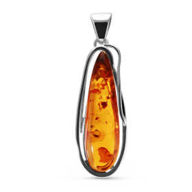 Pendentif Argent 925 Ambre Poire 40x11mm Dimensions l ambre : 40x11mm Dimensions du pendentif (bélière incluse) : 55x17mm ...