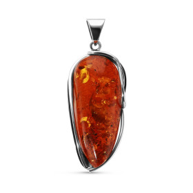 Pendentif Argent 925 Ambre Poire 48x20mm Dimensions l ambre : 48x20mm Dimensions du pendentif (bélière incluse) : 68x25mm ...