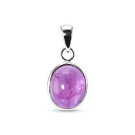 Pendentif Argent 925 Améthyste Ovale 10x8mm Cabochon Serti Clos Pendentif Argent 925 Améthyste Ce pendentif est serti d un...