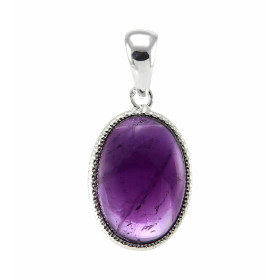  Pendentif Argent 925 Améthyste Ovale 19x13mm Pierre taille cabochon forme ovale mesurant 19x13mm Dimensions du pendentif ...