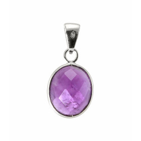 Pendentif Argent 925 Améthyste Ovale facettée 11x9mm Pierre ovale facettée 9x7mm Dimensions du pendentif (bélière incluse)...