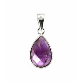 Pendentif Argent 925 Améthyste Poire facettée 12x8mm Pierre forme poire facettée mesurant 12x8mm Dimensions du pendentif (...
