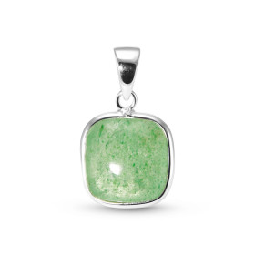 Pendentif Argent 925 Aventurine Coussin 10mm Cabochon Serti Clos Pendentif Argent 925 Aventurine Ce pendentif est serti d ...