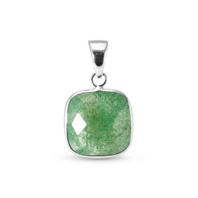 Pendentif Argent 925 Aventurine Ce pendentif est serti d une pierre coussin taillée dome La pierre mesure 10x10mm Les dime...