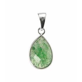 Pendentif Argent 925  Aventurine Poire  facettée 12x8mm