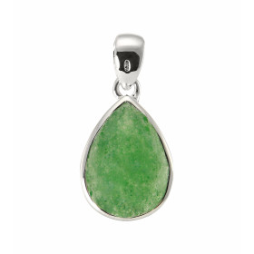 Pendentif Argent 925 Aventurine facettée 18x13mm Pierre forme poire facettée mesurant 18x13mm Dimensions du pendentif (bél...