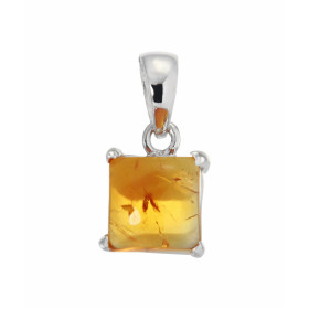 Pendentif Argent 925 Citrine Pierre taille cabochon, forme coussin Dimensions du pendentif (bélière incluse) : 22 x 11mm D...